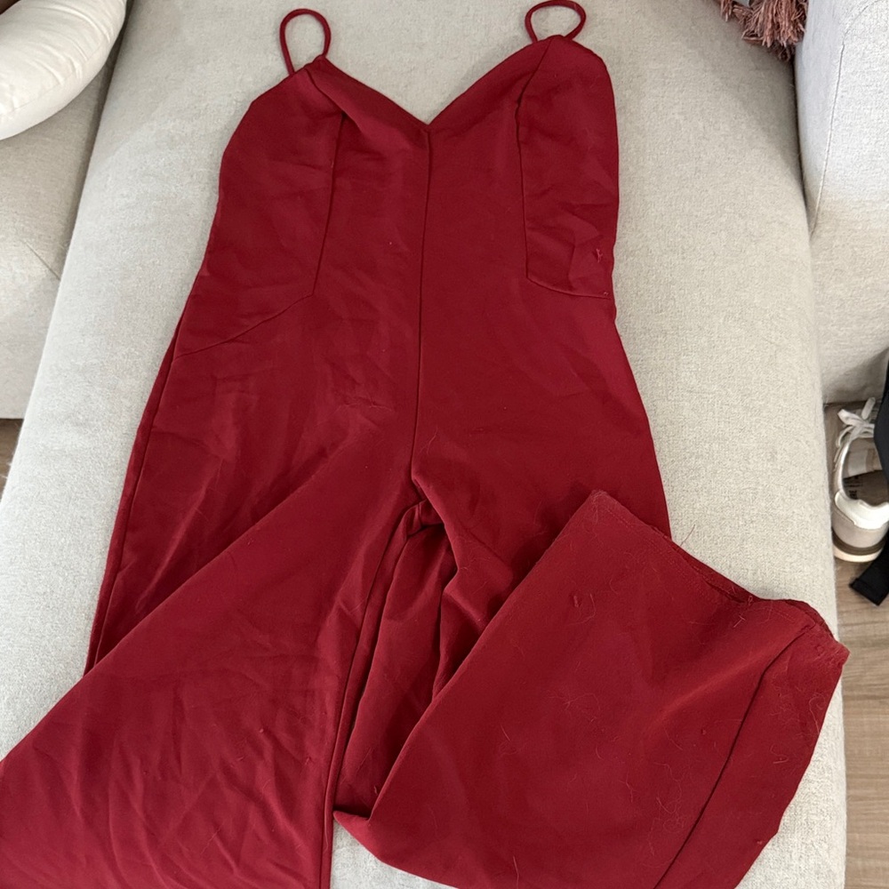 Elegant Red Jumpsuit